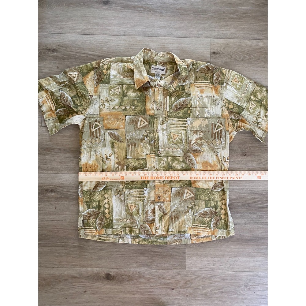 Cooke Street Honolulu Men’s L Hawaiian Aloha Shirt 100% Cotton Tropical Print